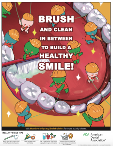 Poster of teeth and flossing